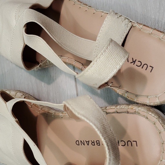 Lucky Brand Womens Rifka Canvas Espadrille Loafer Slip on shoes sz 9M - Picture 12 of 13